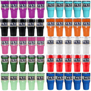 50pcs 10 Color Yeti 30oz Rambler Cooler Tumbler 10/18 Stainless Steel Cup Coffee