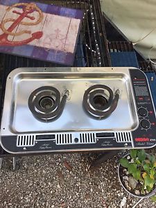 vintage origo 4500  alcohol electric 2 burner stove from a 1961 chris craft