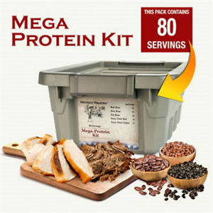 80 Serving Mega Protein Kit w/ Real Meat last for years in mylar pouch