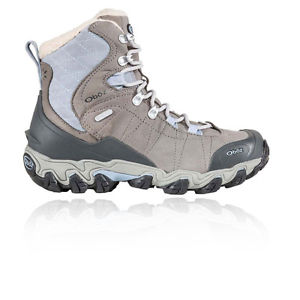 Oboz Bridger Bdry 7" Insulated Womens Grey Waterproof Walking Hiking Boots Shoes