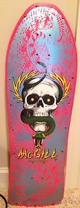 Vintage, 80's, Original, Mike McGill, Powell Peralta, Skull and Snake Deck, Pink