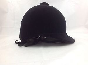 Lock & Co. Hatters English Quorn riding helmet hunt cap black velvet riding hat