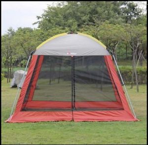 3-4 Persons Red Camping Hiking Velarium Tent Outdoor Prevention Mosquito S-S