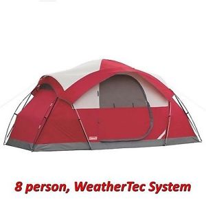 Coleman 8-Person Tent Waterproof WeatherTec Instant Camping Hiking Outdoor NEW!