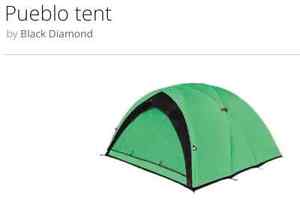 Mountaineering 4-person Bibler Pueblo Tent by Black Diamond, Green, w/ Vestibule