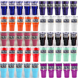 50pcs 10 Colors 30oz Yeti Rambler Cooler Tumbler Stainless Steel Cup Coffee Mug