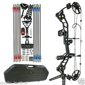 Tactical Compound Bow Package By Apollo Tactical (free flight case) SHADOW BLACK