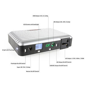 External Portable Power Pack Generator, AC, DC and USB Ports