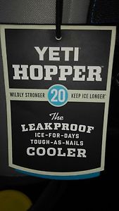 Yeti Hopper 20 Soft Side Cooler Fog Gray/Tahoe Blue New In Box Free Shipping!