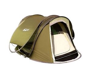 3-4 Persons Camping Hiking Double Lining Tent POP UP Outdoor Waterproof @