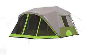 Ozark Trail 9 Person 2 Room Instant Cabin Tent with Screen Room Free Shipping