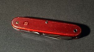 Elsener (Victorinox) Soldier 1966, Old Swiss Army Knife, Alox, red, SAK, vintage