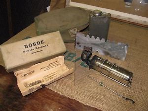 RARE-Vintage Borde Benzin-Brenner Backpack Camping Stove Zurich/Schweiz