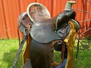 vintage cowboy saddle