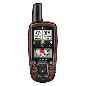 GARMIN 1.4" x 2.4" x 6.3" Handheld GPS Navigator,  Black/Orange GPSMAP64S