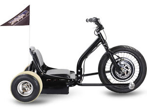 Electric Drift Trike EV E Drifter 500 watt 48 volt Big Wheel Hub Motor Charger