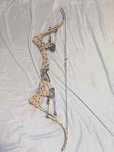 ROMMEL DESERT LEOPARD ONEIDA EAGLE AERO FORCE X80 FISH HUNT BOW 35-70 RH LONG DW