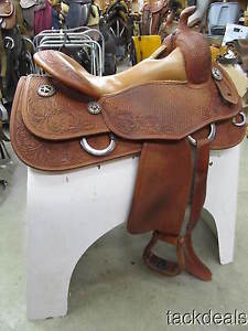 Bob's Custom Reiner Reining Saddle Lightly Used 16" Custom Silver & Hand Tooling