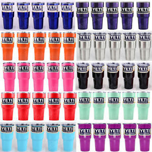 50pcs 10 Colors 30oz Yeti Rambler Cooler Tumbler Stainless Steel Cup Coffee Mug