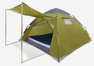 3-4 Persons POP UP Double Lining Outdoor Waterproof Beach Camping Hiking Tent #