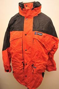 ULTRA RARE VINTAGE GB MADE BERGHAUS GORETEX TORNADO IA JACKET ORANGE /BLACK GA20