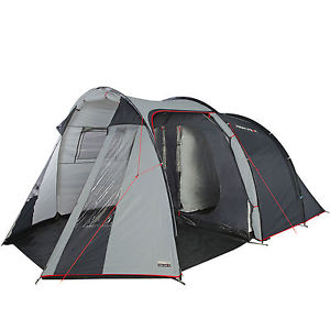 HIGH PEAK Zelt Ancona 3-4 Mann Camping Familienzelt Tunnelzelt 3000 mm 2 Kabinen