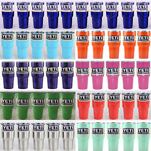 50pcs 8 Colors 30oz Yeti Rambler Cooler Tumbler Stainless Steel Cup Coffee Mug