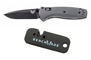 Benchmade 585BK-2 Mini Barrage Pocket Knife + Benchmade 983903 Sharpener