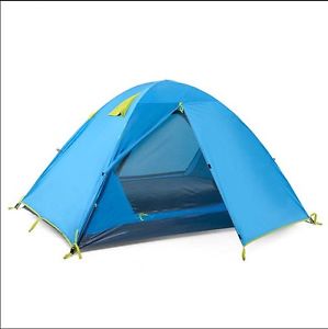 2 Persons Outdoor Waterproof Blue Camping Hiking Double Lining Tent *