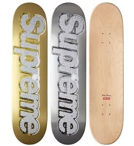 NEW SUPREME SET BLING RED BOX LOGO ART DECK SKATEBOARD KAWS URS PALACE HOOK