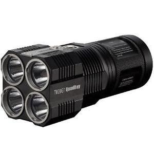 TM26GT Rechargeable Flashlight, Black, 3500 lm, 4 x 18650