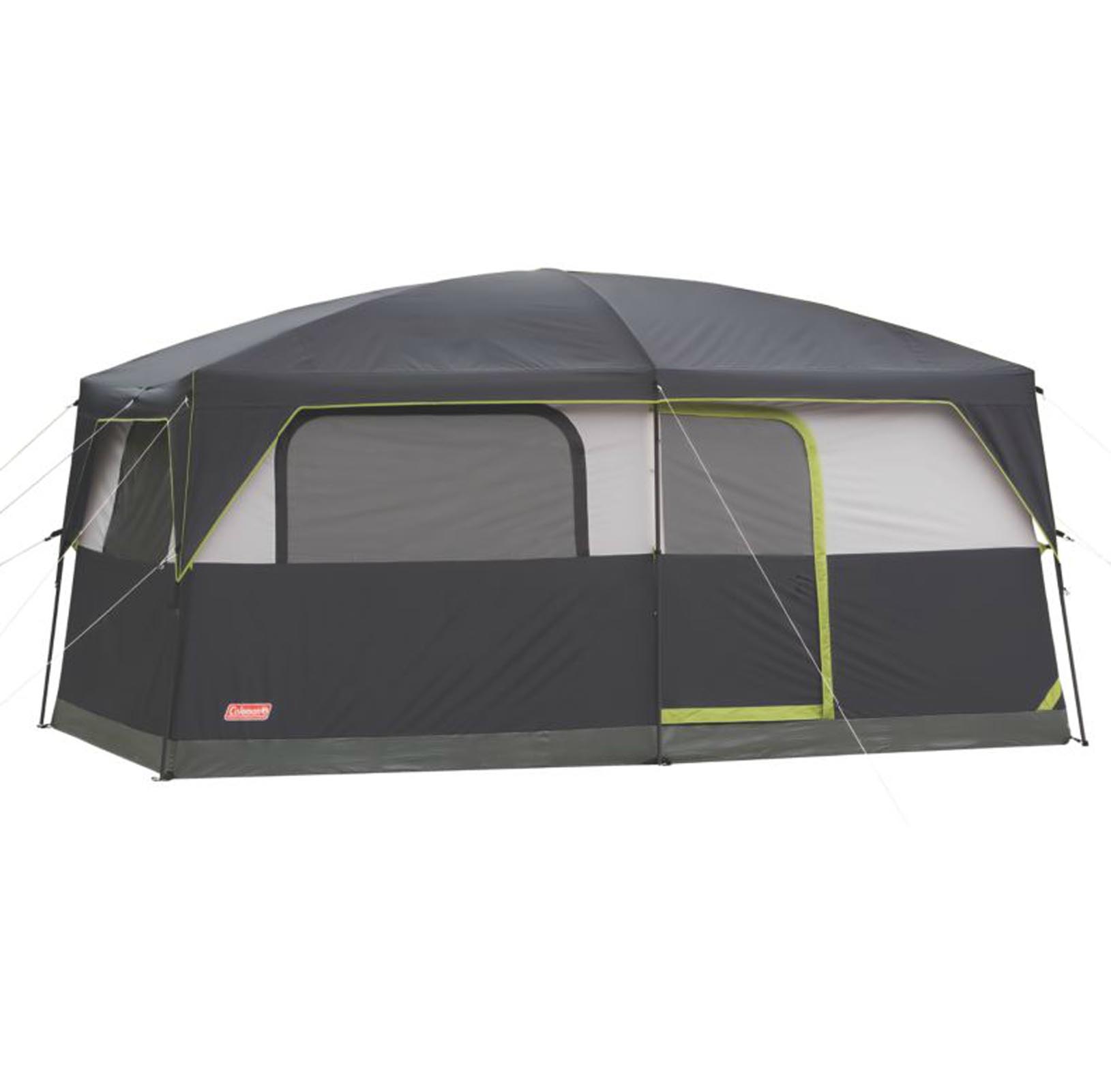 COLEMAN Prairie Breeze 9 Person WeatherTec Camping Tent w/Fan & Light | 14 x 10'