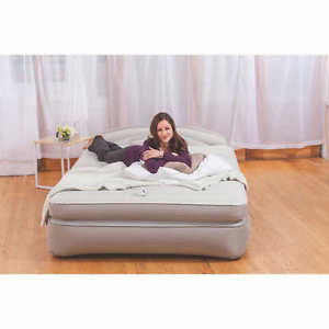 AeroBed Opti-Comfort Queen Air Mattress with Headboard Camping Airbed outdoor 1