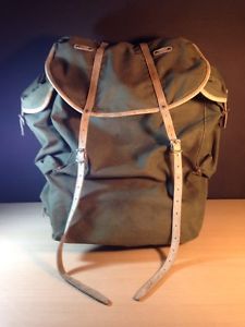 Bergans Olive Canvas Original Backpack Rucksack Pack Hiking Bag Metal Frame