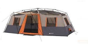New Instant 20' x 10' Cabin Camping Tent Camping Outdoor Tent Sleeps 12 Person