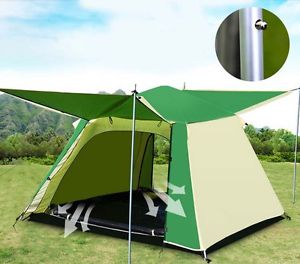 3-4 Persons POP UP 1’S Double Lining Outdoor Waterproof Camping Hiking Tent #