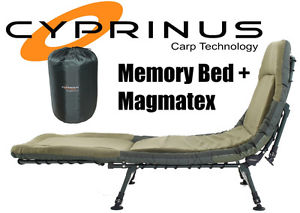 Cyprinus Memory Foam Fishing Bedchair + Magmatex 5 Season Sleeping Bag Combo