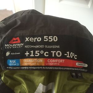 Xero 550 Mountain Equipment Sleeping Bag