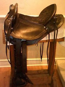 DON WEST GAITED ENDURANCE TRAIL HORSE SADDLE  WIDE  TREE