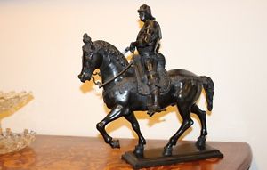 Fine Antique Italian Model of The Colleoni Monument Verrochi  Horse, Knight