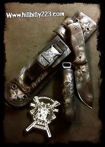 ONTARIO  RANGER FALCON  Fixed Blade Knife + Sheath 9464BM New! In Urban Skulls