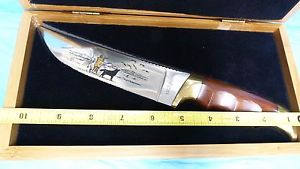 KERSHAW 1030 FIX BLADE 11" KNIFE DUCK HUNTER ETCHING ON BLADE+ DISPLAY BOX #27