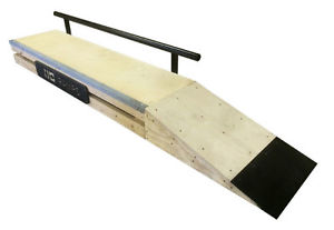 6 Foot Skateboard Grind Box, Rail, & Launch Ramp Combo Package