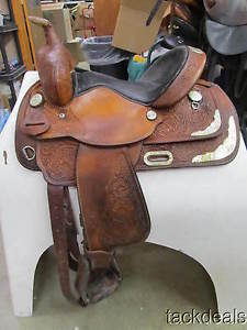 Circle Y 14" Show Saddle Used Good Condition Silver