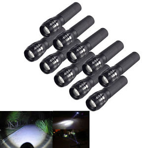 50x 3Mode Zoomable LED 18650 Flashlight Focus Torch Lamp Adjustable 2200LM Lamp