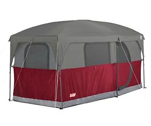 Coleman Hampton 6 Person Family Camping Cabin Tent w/ WeatherTec | 13' x 7'