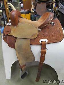 Frontier Barrel Saddle 14 1/2" Futurity Moe Poore Custom Maker Lightly Used