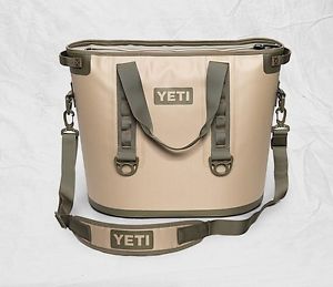 New In Box! Yeti Hopper 40 Field Tan Blaze Orange Free Shipping!