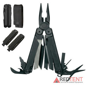 LEATHERMAN Wave Black, Multi-Tool, Multifunktions-Werkzeug, inkl. Bit-Kit