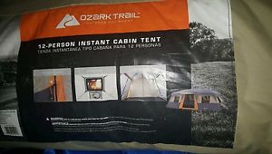 12 Person 3 Room Instant Cabin Tent Outdoor Family Camping Sleeping Shelter, EUC